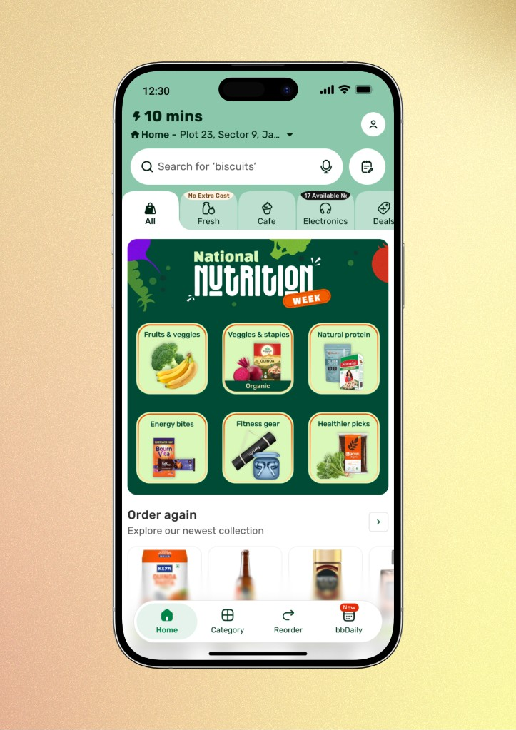 Home Navigation Redesign — bigbasket preview